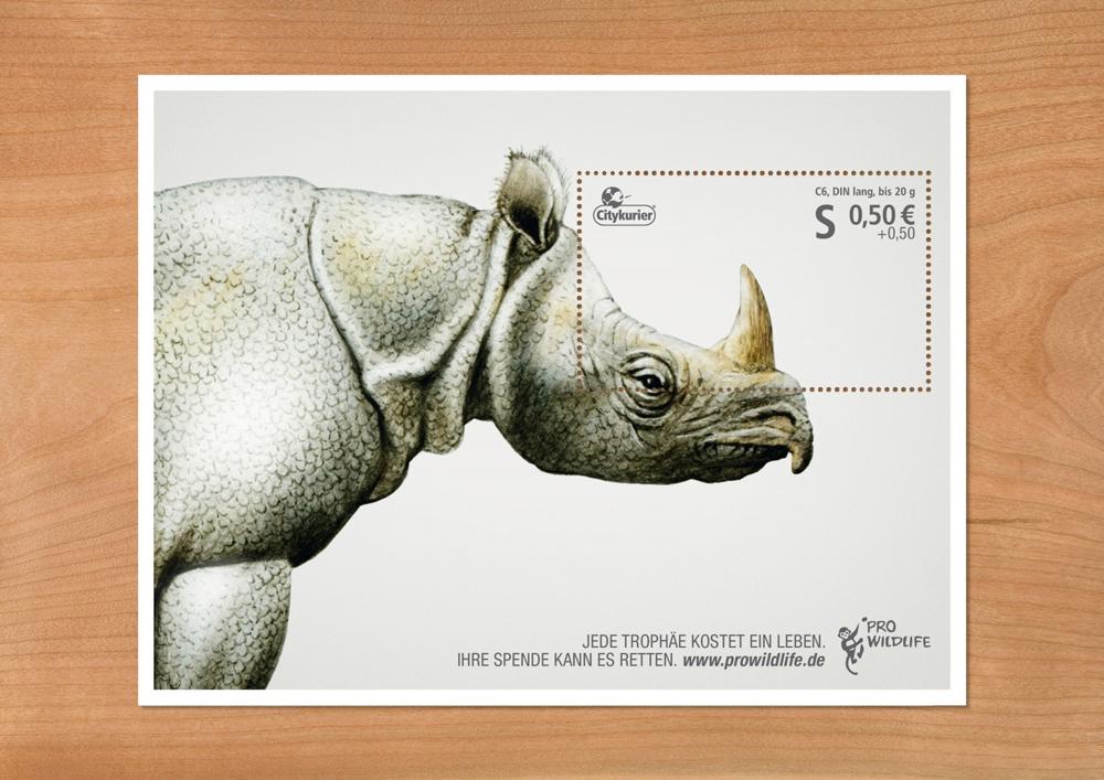 犀牛邮票设计欣赏